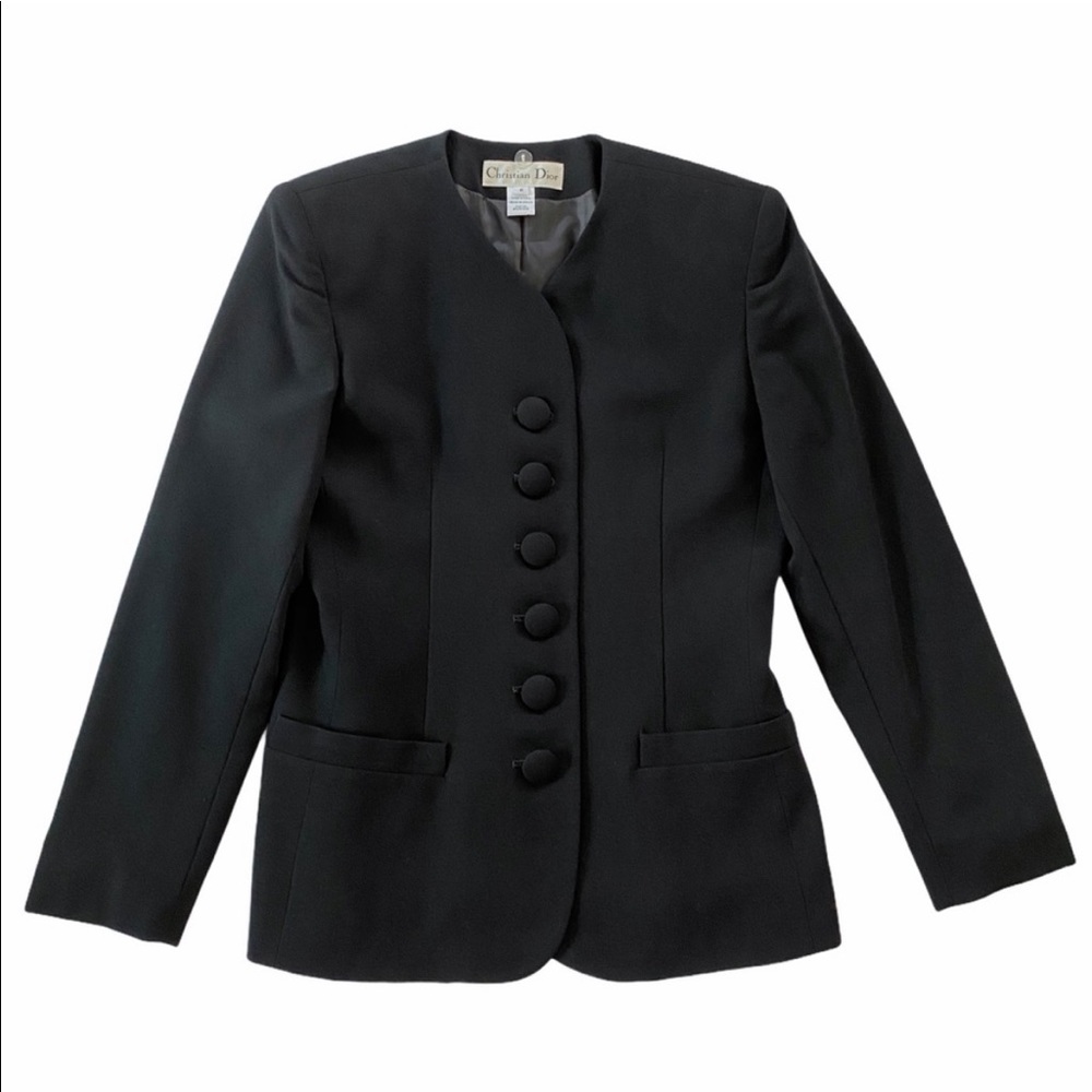 Christian Dior Black Wool Blazer SZ 6
